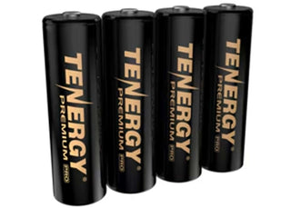 Tenergy Premium PRO Rechargeable Battery 4 in a Row Horizontal Front View
