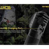 Nitecore HC35 Rechargeable LED Headlamp - 4 x CREE XP-G3 S3 - 2700 Lumens - Includes 1 x 21700