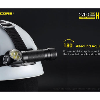 Nitecore HC35 Rechargeable LED Headlamp - 4 x CREE XP-G3 S3 - 2700 Lumens - Includes 1 x 21700