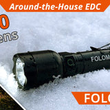 Folomov EDC H4 USB-C Rechargeable LED Flashlight - Nichia NVSW519A - 1000 Lumens - Uses Built-in 2600mAh Li-ion Battery Pack