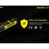Nitecore NL2150RX 21700 5000mAh 3.6V Protected Lithium Ion (Li-ion) Button Top Battery with Built In USB-C Charging Port