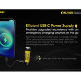 Nitecore NL2150RX 21700 5000mAh 3.6V Protected Lithium Ion (Li-ion) Button Top Battery with Built In USB-C Charging Port