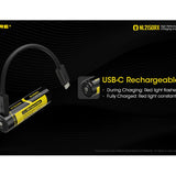 Nitecore NL2150RX 21700 5000mAh 3.6V Protected Lithium Ion (Li-ion) Button Top Battery with Built In USB-C Charging Port