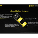 Nitecore NL2150RX 21700 5000mAh 3.6V Protected Lithium Ion (Li-ion) Button Top Battery with Built In USB-C Charging Port