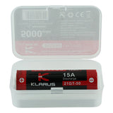 Klarus 21GT-50 INR 21700 5000mAh 3.6V Protected High-Drain 15A Lithium Ion (Li-ion) Button Top Battery
