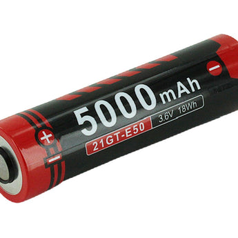 Klarus 21GT-E50 INR 21700 5000mAh 3.6V Protected High-Drain Lithium Ion (Li-ion) Button Top Battery for the E3