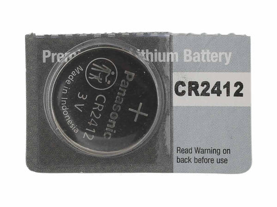 Panasonic CR2412 100mAh 3V Lithium (LiMNO2) Coin Cell Batteries - 1 Piece Tear Strip, Sold Individually