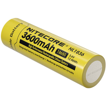 Nitecore NL1836 18650 3600mAh 3.6V Protected Lithium Ion (Li-ion) Button Top Battery