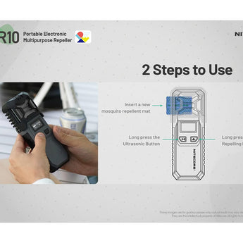 Nitecore EMR10 USB-C Rechargeable Portable Electronic Multi-Purpose Insect Repeller - Includes 2 x 21700