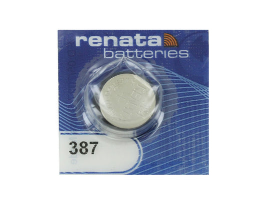 Renata 387 MPS 130mAh 1.55V Silver Oxide Coin Cell Battery - 1 Piece Tear Strip, Sold Individually