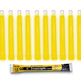 Cyalume 6-inch ChemLight 12 Hour Tactical Light Sticks - Case of 500 - Individually Foiled - Yellow (9-27020)