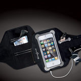 Nite Ize Action Armband for Smartphones - Includes S-Biner and Curvyman Cord Supervisor - Fits iPhone 6S and Samsung Galaxy S7 - Black (NIPB2-01-R8)