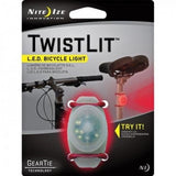 Nite Ize TwistLit LED Bike Light with 2 x 7-inch Gear Tie Rubber Twist Tie - Includes 2 x CR2016s - Red (TLT-03-10)