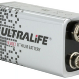 UltraLife Long-Life U9VL 9V 1200mAh Lithium (LiMnO2) Battery - Snap Connectors - 1 Piece Bulk - With Cap