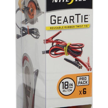 Nite Ize Gear Tie ProPack Reusable Rubber Twist Tie - 18-Inch - 6 Pack - Assorted (GTPP18-A1-R8)