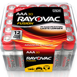 Rayovac Fusion 824-30PP AAA 1.5V Alkaline Button Top Batteries - 30 Pack