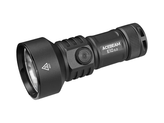 Acebeam E10 2.0, Black Version - Left Facing Diagonal View