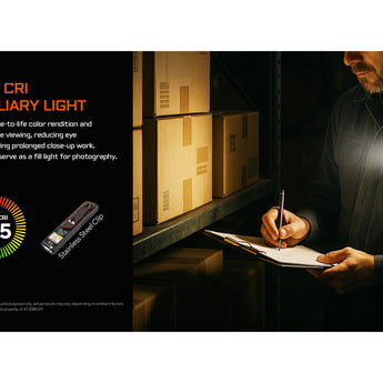 Acebeam UC25 All-in-One Flat Flashlight - Cool White, High-CRI, and UV Light - Green Laser - USB-C Rechargeable 3000mAh Li-Poly Battery - Black or Teal