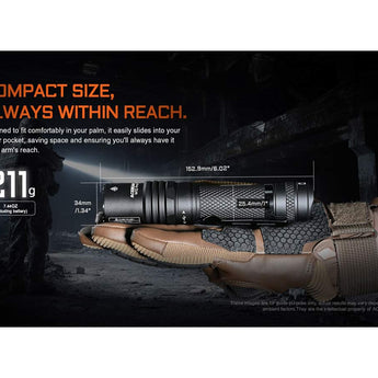 Acebeam W10 Pro USB-C Rechargeable LEP Flashlight - 750 Lumens - Includes 1 x 21700 - Black or Desert Tan