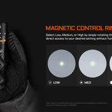 Acebeam W20 - Magnetic Control Ring and 3 Brightnesses Slide