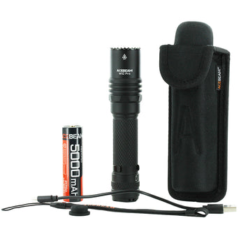 Acebeam W10 Pro USB-C Rechargeable LEP Flashlight - 750 Lumens - Includes 1 x 21700 - Black or Desert Tan