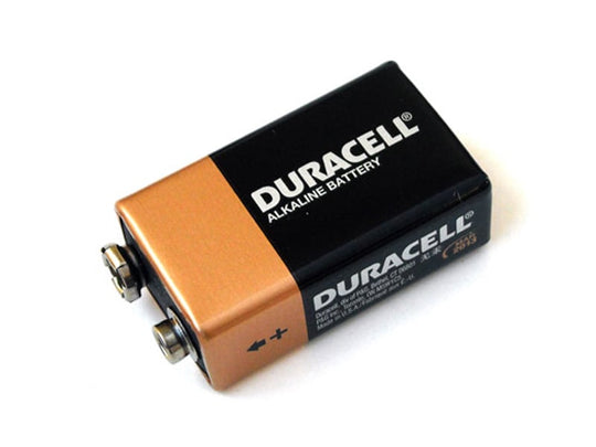 Duracell Duralock 9V CopperTop Alkaline Battery - Uncarded Bulk - Made in the USA (MN1604)