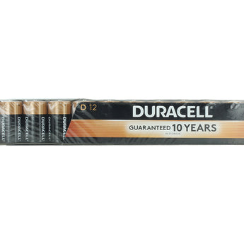 Duracell Coppertop Duralock MN1300 D-cell 1.5V Alkaline Button Top Battery - 12pk