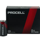 Duracell Procell PC1300 (72PK) D-cell 1.5V Alkaline Button Top Batteries (PC1300BKD) - Contractor Pack of 72 (6 x 12-Boxes)