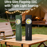 Klarus E5 Ultra Magnetic Flat-Light - Spot, Flood, and Red Light - USB-C Rechargeable 1400mAh Li-ion Battery - Multiple Colorways