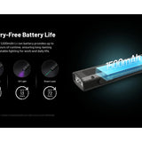 Nitecore EDC17 USB-C Rechargeable EDC Flashlight - 1500 Lumens - NiteLab UHi 25 - Uses Built-in 1500mAh Li-ion Battery Pack