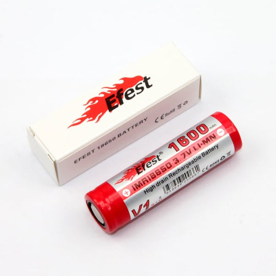 Efest 3887 IMR 18650 1600mAh 3.7V Unprotected Lithium Manganese (LiMn2O4) Flat Top Battery - Boxed