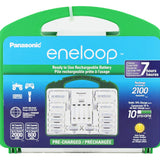 Eneloop Power Pack, 2000mAh Typical, 1500 cycle, 8xAA, 2xAAA, 2 C size adapters, 2 D size adapters, and 4-position charger