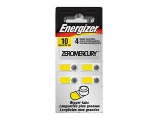 Energizer 10 Hearing Aid Battery Zinc Air 4-Pack - AZ10E-4