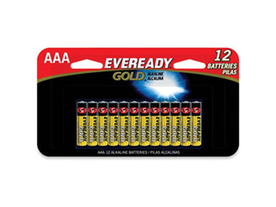 Energizer Eveready Gold A92 AA Alkaline Battery - 12 Count Family Pack (A92BP-12H)