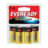Energizer Eveready Gold A93-BP-4 C-cell 1.5V Alkaline Button Top Batteries - 4 Piece Retail Card
