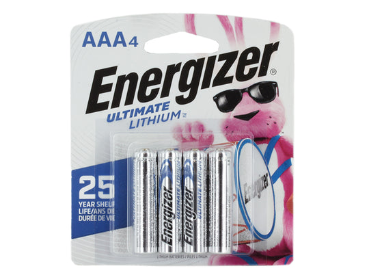 Energizer Ultimate Lithium AAA L92 $ Pack - Blister Pack
