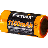 Fenix battery with 1150mAh capacity on a white background