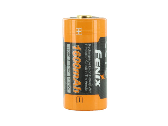 Orange battery with 'Fenix' branding on a white background