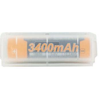 Fenix 18650 3.6V 3400mAh Protected Lithium-Ion (Li-ion) Rechargeable Button Top Battery (ARB-L18-3400) - Clam Shell