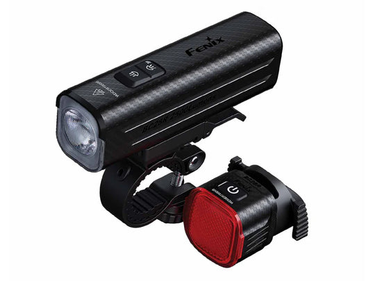 Fenix BC28R - Both Head and Tail Lights - Front Left Facing Angle