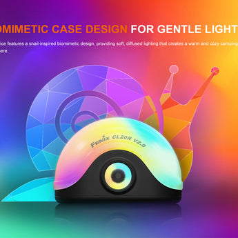 Fenix CL20R V2.0 USB-C Rechargeable Camping lantern - 300 Lumens - Includes 1 x 1900mAh Li-ion Battery Pack - Midnight Black