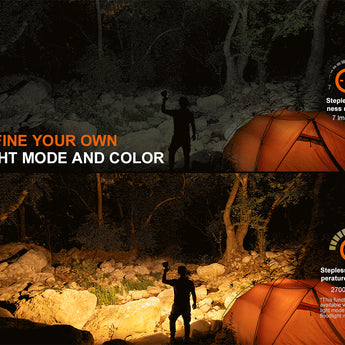 Fenix CP50R USB-C Rechargeable Work Light Informational Slide - Define Your Own Light and Color Mode