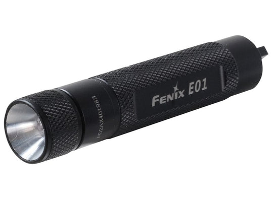Fenix E01 Portable Mini LED Flashlight  - Black - 13 Lumens 1xAAA - Gift Box