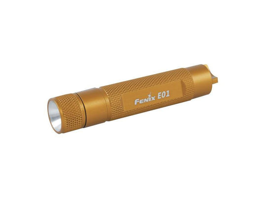 Fenix E01 Portable Mini LED Flashlight -13 Lumens - Uses 1x AAA - Orange
