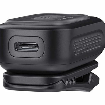 Fenix E04R - Back Right Facing Angle, Waterproof USB Port Visible