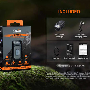 Fenix E04R - Package Contents List