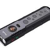 Fenix E08R UE Flat Flashlight - Black Color Option - Angled Left