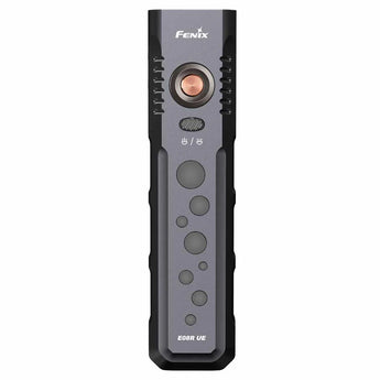 Fenix E08R UE Flat Flashlight - Black Color Option - Angled Upright