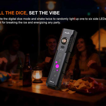 Fenix E08R UE Flat Flashlight - Digital Dice Mode