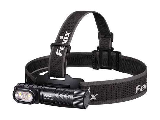 Fenix HM71R V2.0 - Front Left Facing Angle of Light on Headstrap